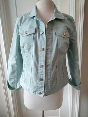 Talbot's Light Mint Women's Denim Jacket